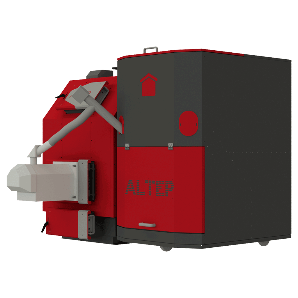 Котел опалювальний твердопаливний водогрійний "ALTEP" КТ-3Е-PG-200 кВт (TRIO UNI Pellet Altep) та бункер СБПЛ 1000 М на два податчика